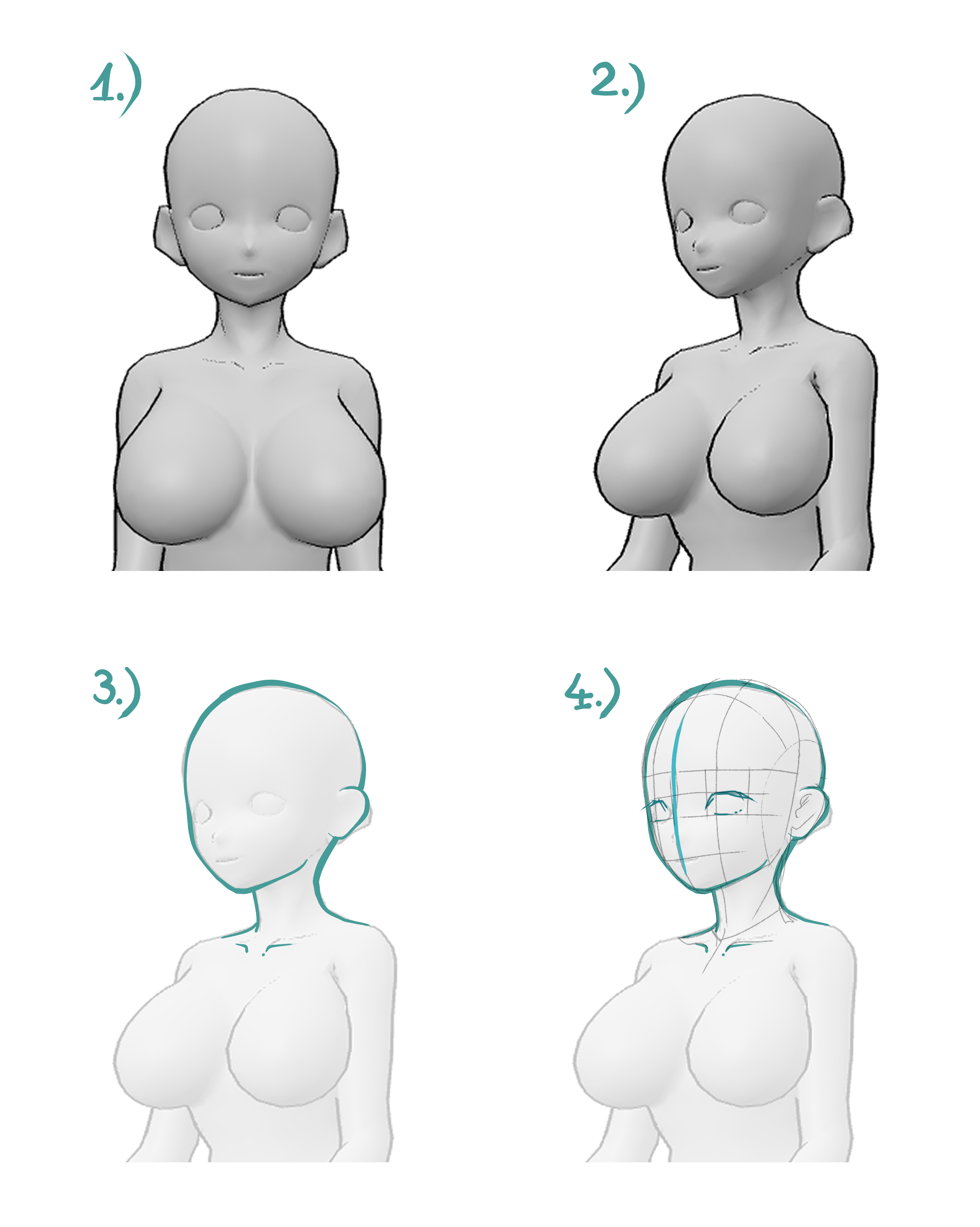 how to draw anime step by step