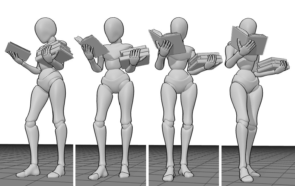 rotating female drawing reference pose