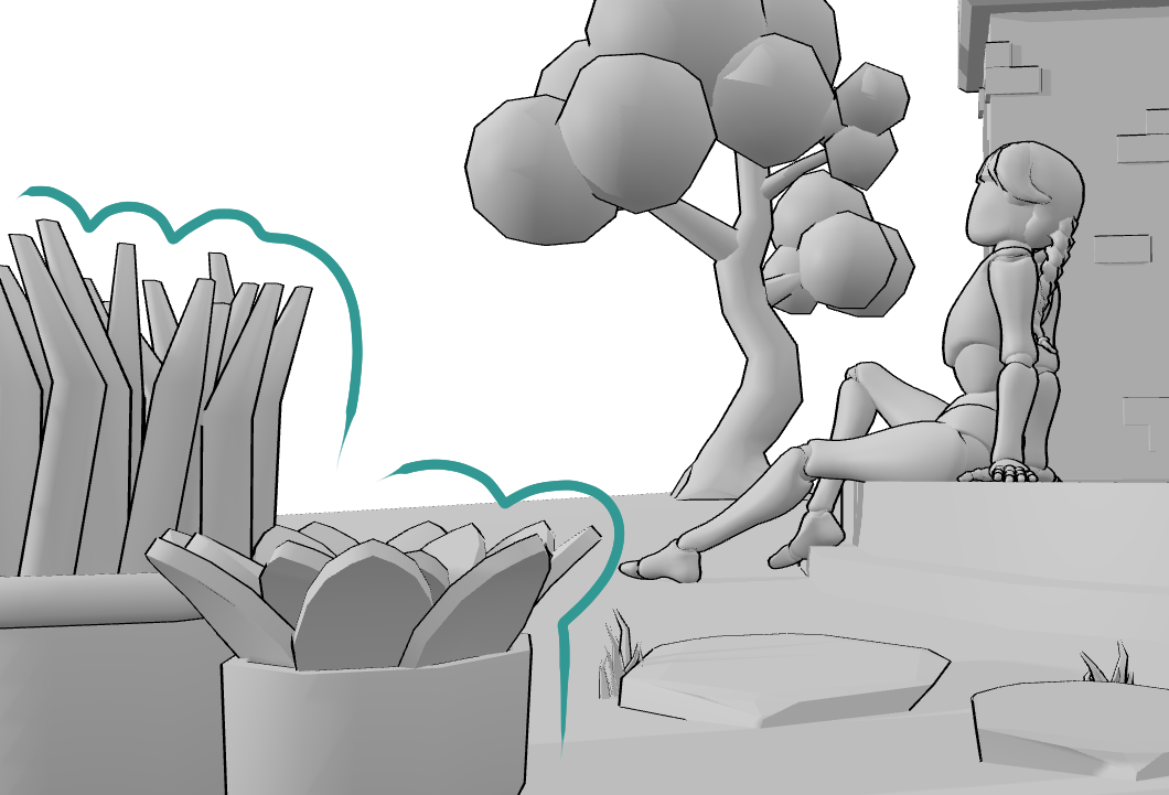 reference scene with foreground