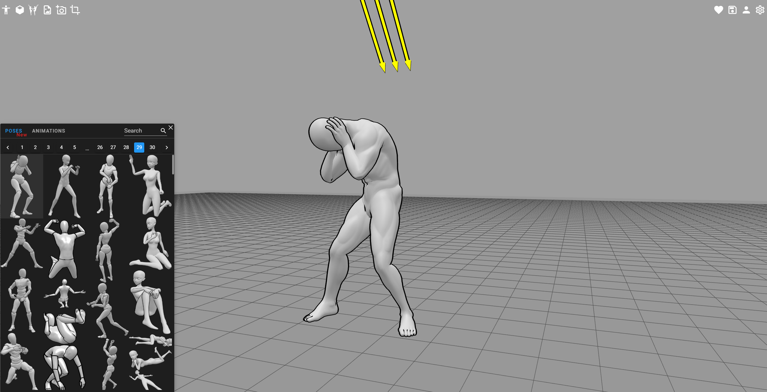 PoseMyArt's Premade Poses Library