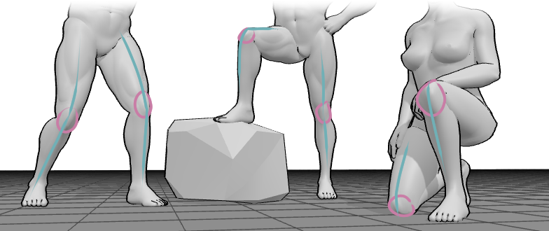 Knee pose references