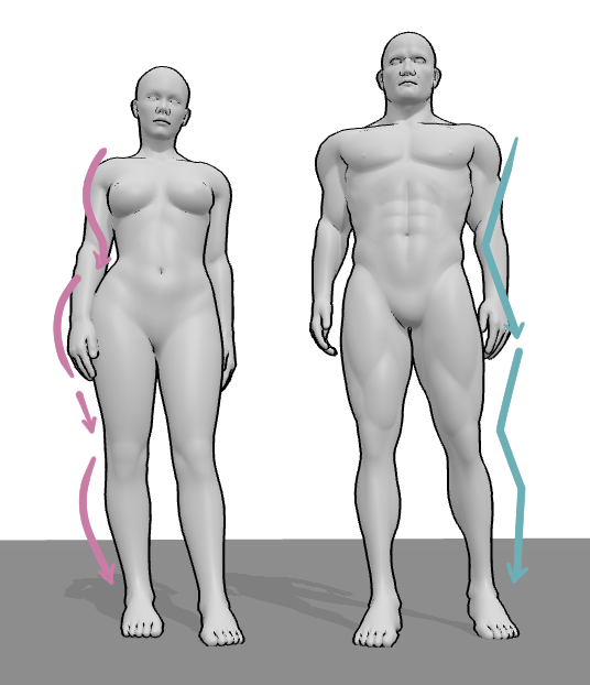 Female and male 3D models | 413