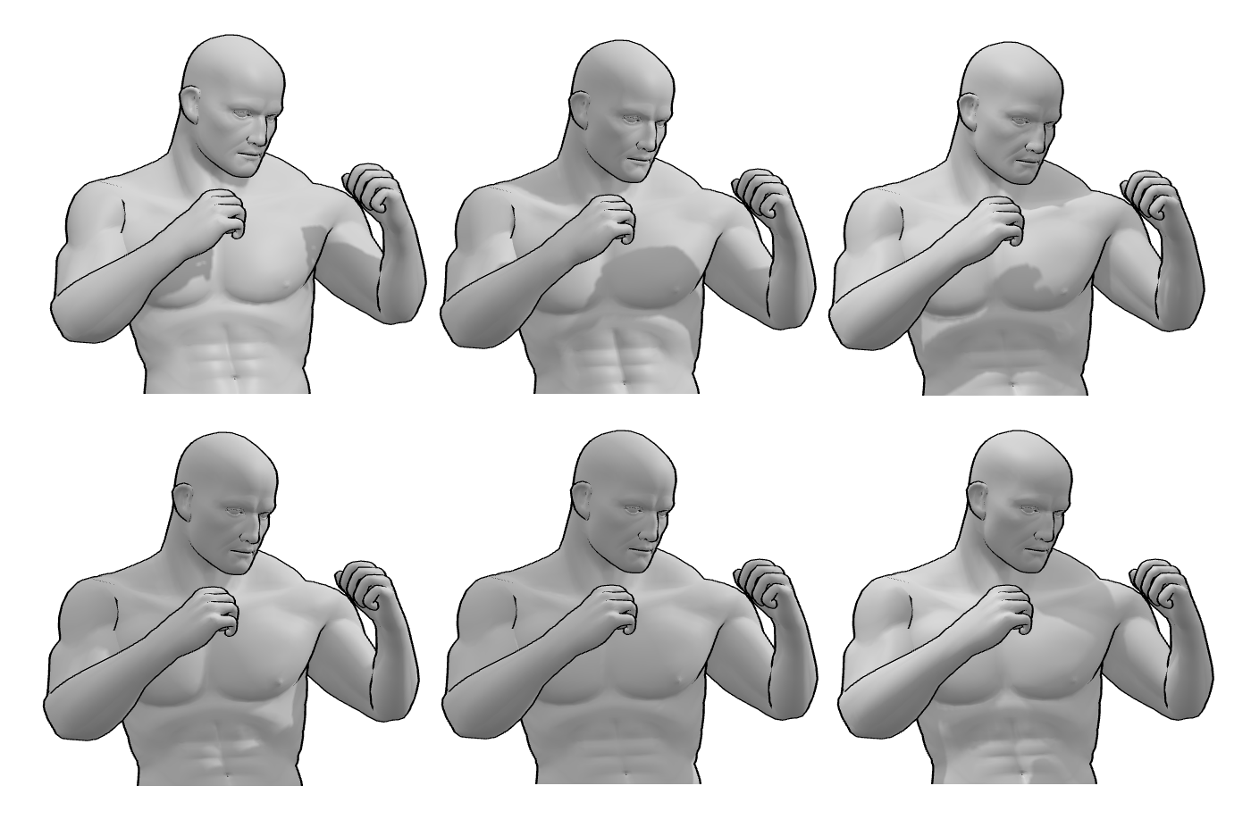 Lighting control - Drawing reference pose with different light directions