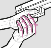 Pistol grip - Knuckles positioning