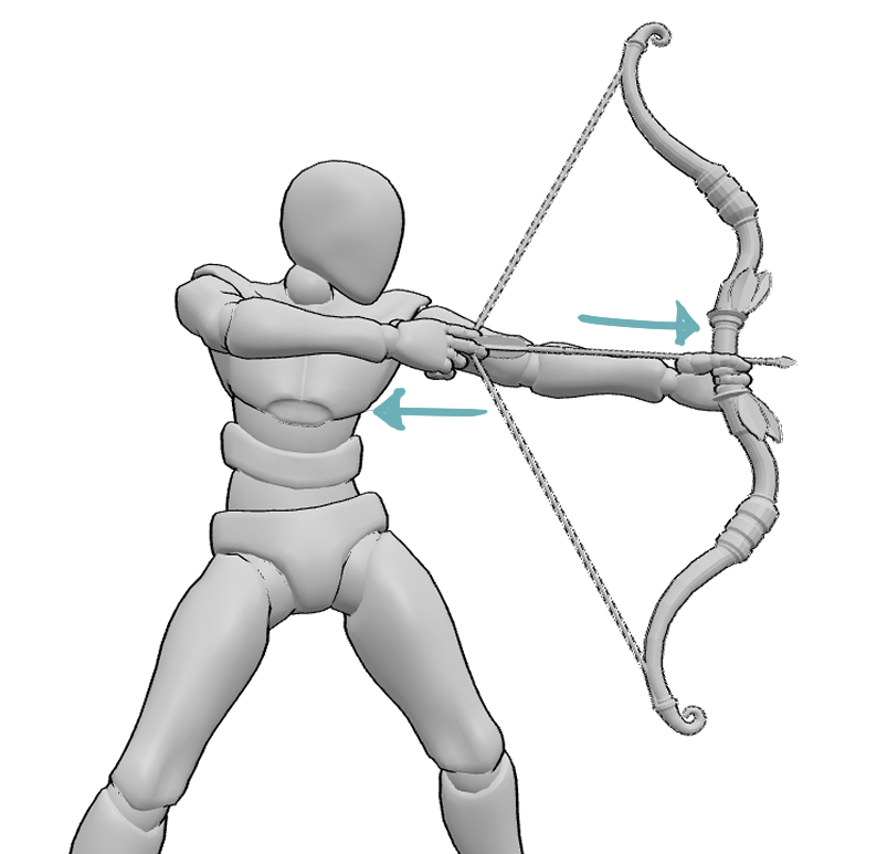 Drawing Bow Poses: Opposing Forces|310