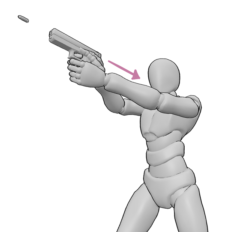 Gun Firing Pose: Understanding Recoil in Figure Drawing|310