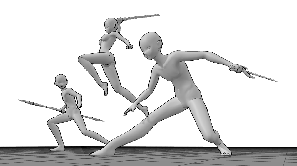 dynamic anime models drawing reference