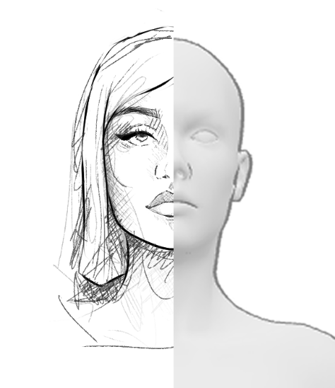 comparing drawing to reference|347