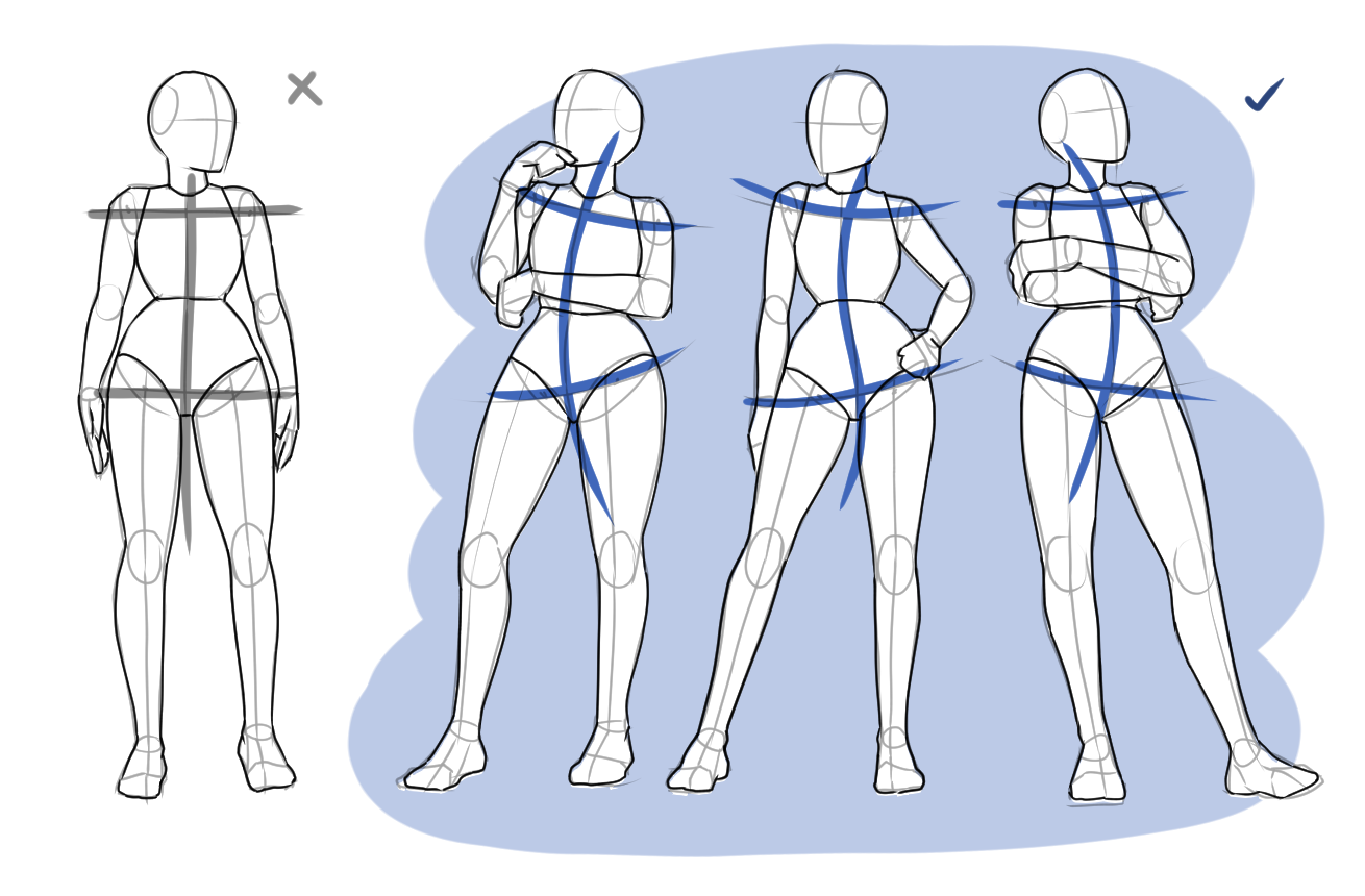 Comparison of weak and dynamic gesture drawings