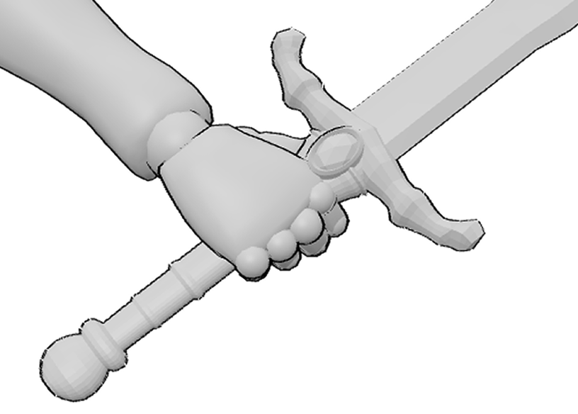 Power Grip Reference - Sword Holding Pose