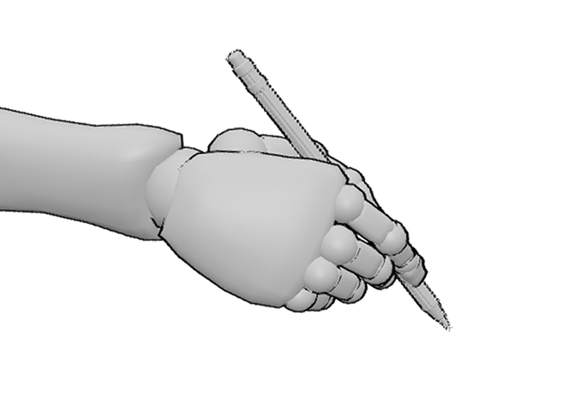 Precision Grip Reference - Pencil Holding Pose