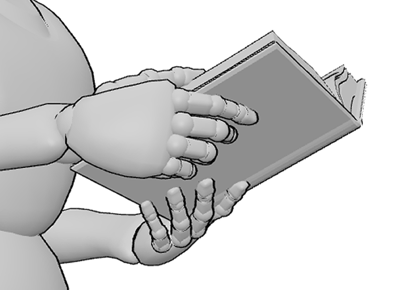 Support Grip Reference - Book Holding Pose