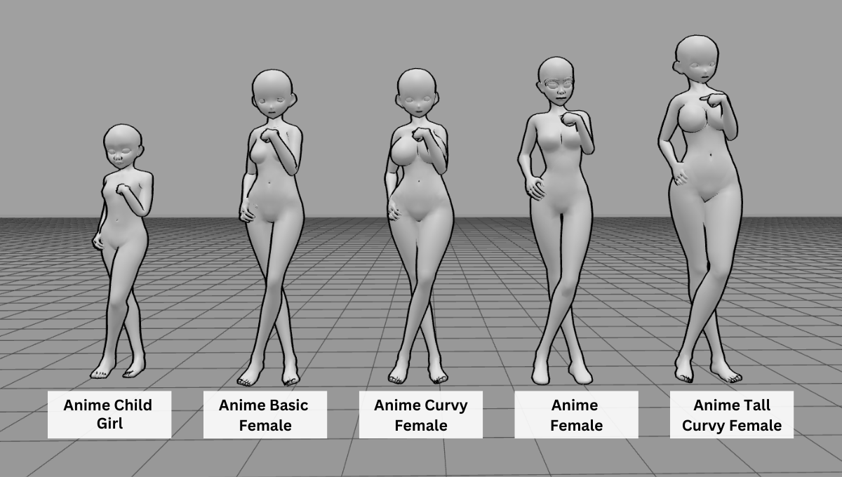 Female Anime Model Types