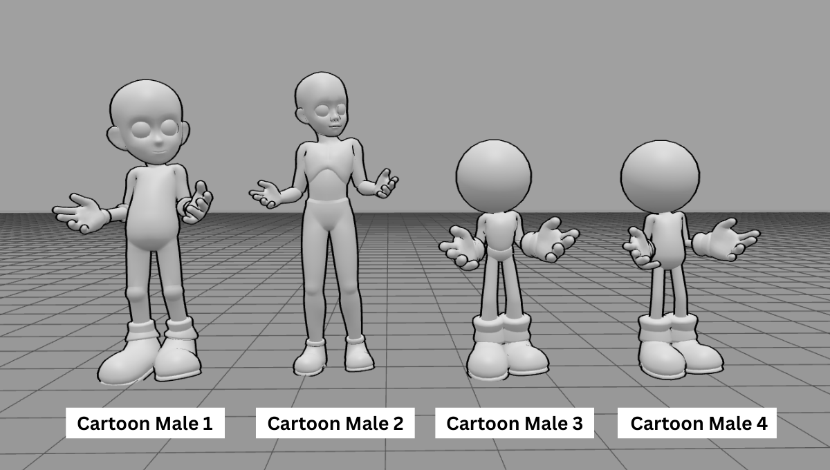 Male Cartoon Models