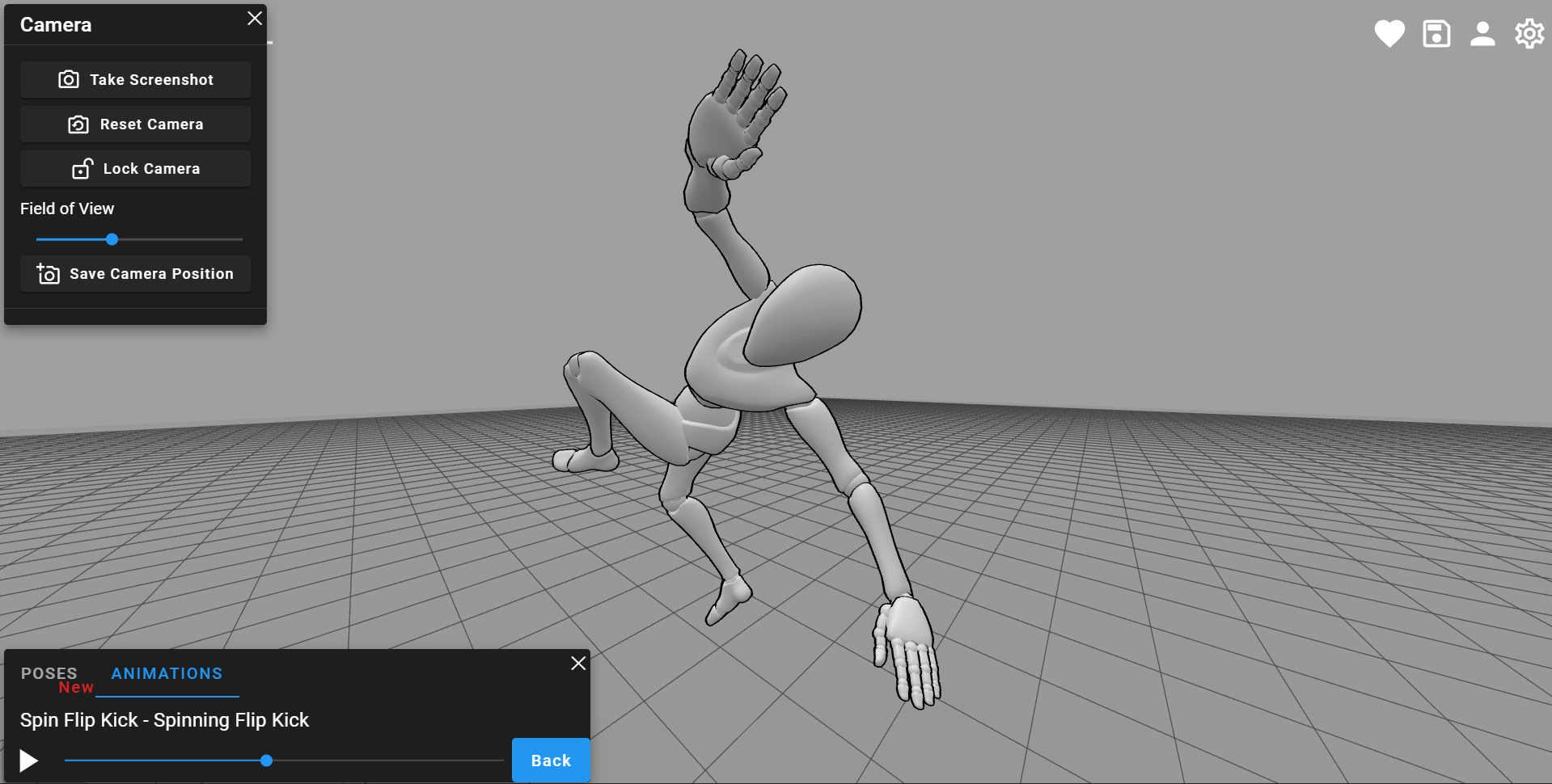 Spinning Flip Kick FOV Slider