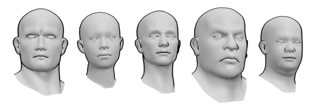 PoseMyArt 3D head reference variations for drawing heads from different angles