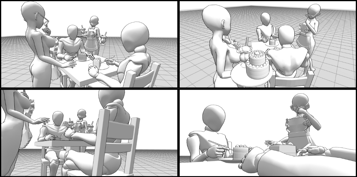 Scenes Changing Camera Perspectives