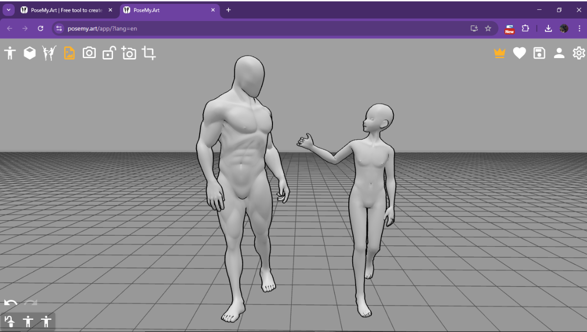 Adjusted Walking Pose