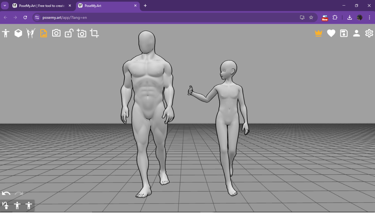 Standard Premade Poses on Two Models