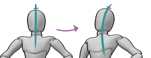 posture correction by tilting the head slightly