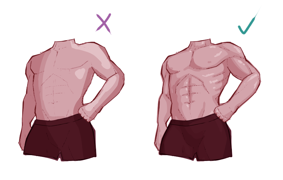 shadow correction male body drawing