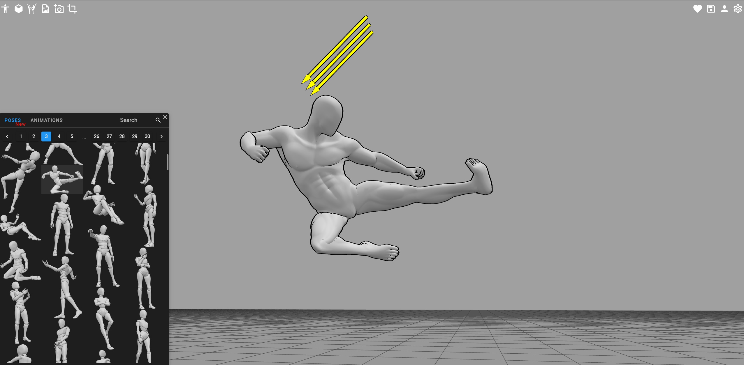 PoseMyArt's Prmade Poses Library