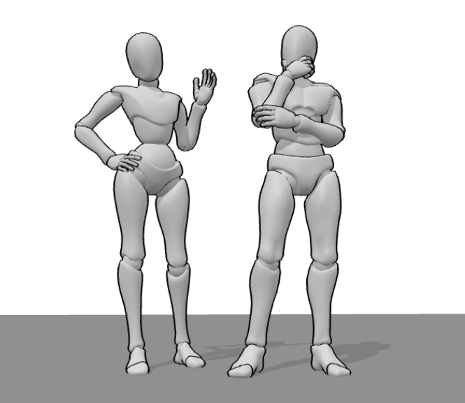 3D Drawing Reference Models - Bot Female And Bot Male Models | 400