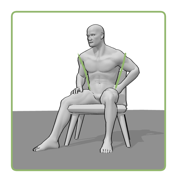 Male sitting pose reference