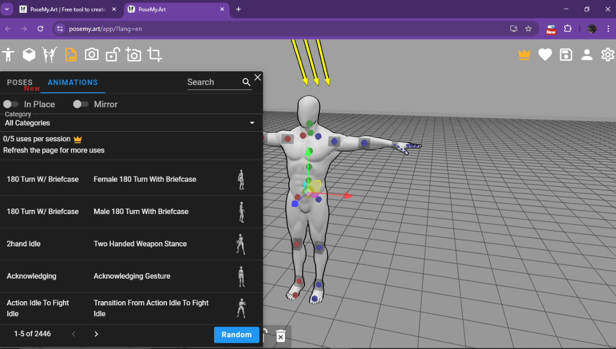 Animations Menu Preview