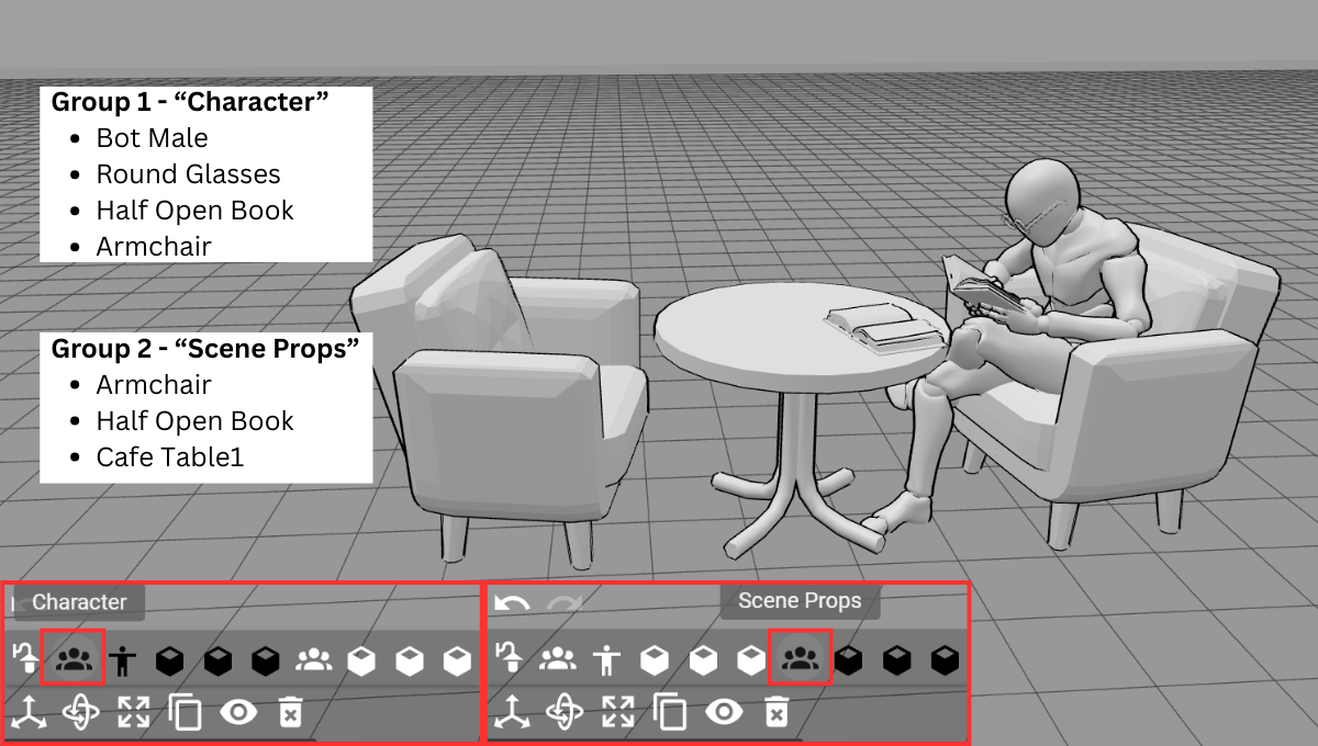 Groups Menu Objects