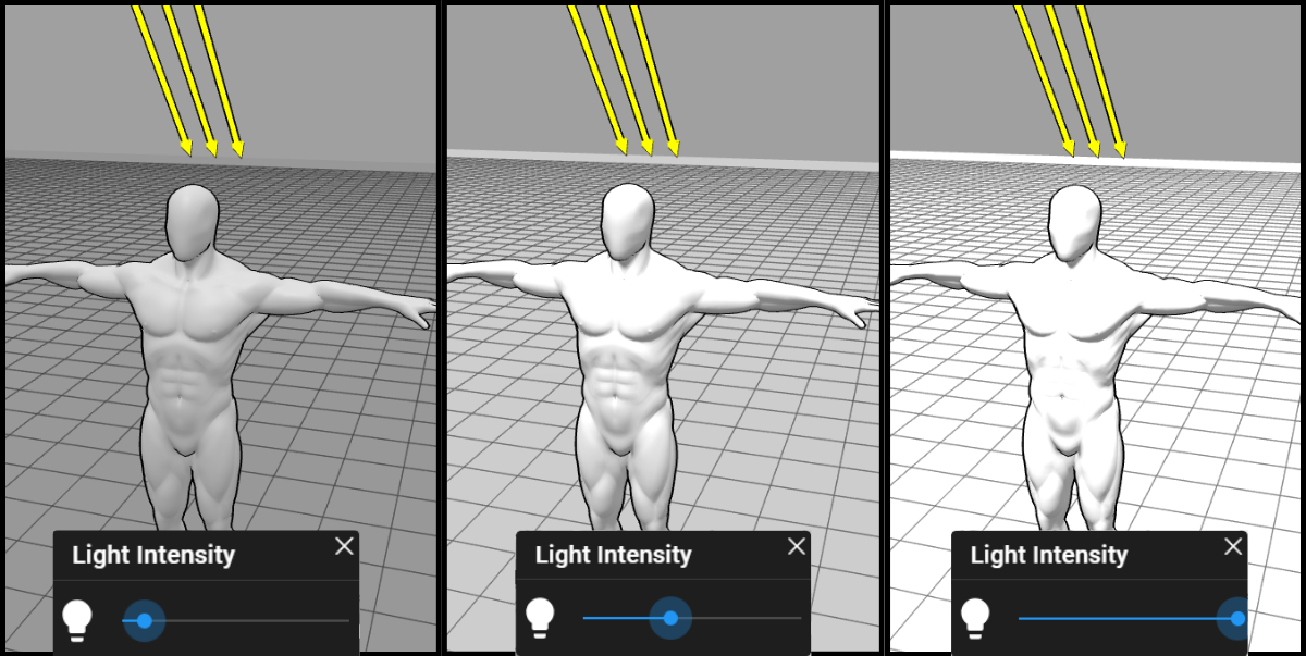 Light Intensity Slider Samples
